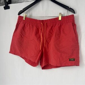 L.L. Bean Men's Nylon Red Athletic Shorts